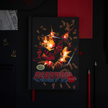 Cuaderno A5 premium led Deadpool Marvel